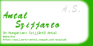 antal szijjarto business card
