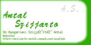 antal szijjarto business card